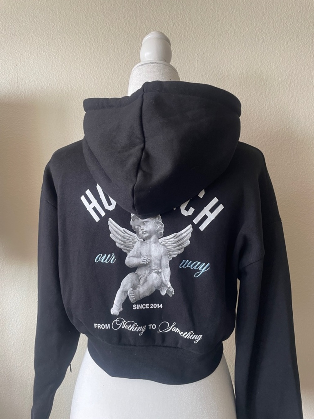 HOODRICH - WOMEN'S GLOW ANGEL CROPPED HOODIE IN BLACK - Picture 11 of 13